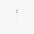 14k Solid Gold Minimalist Vertical Bar Hoop Earring Charm