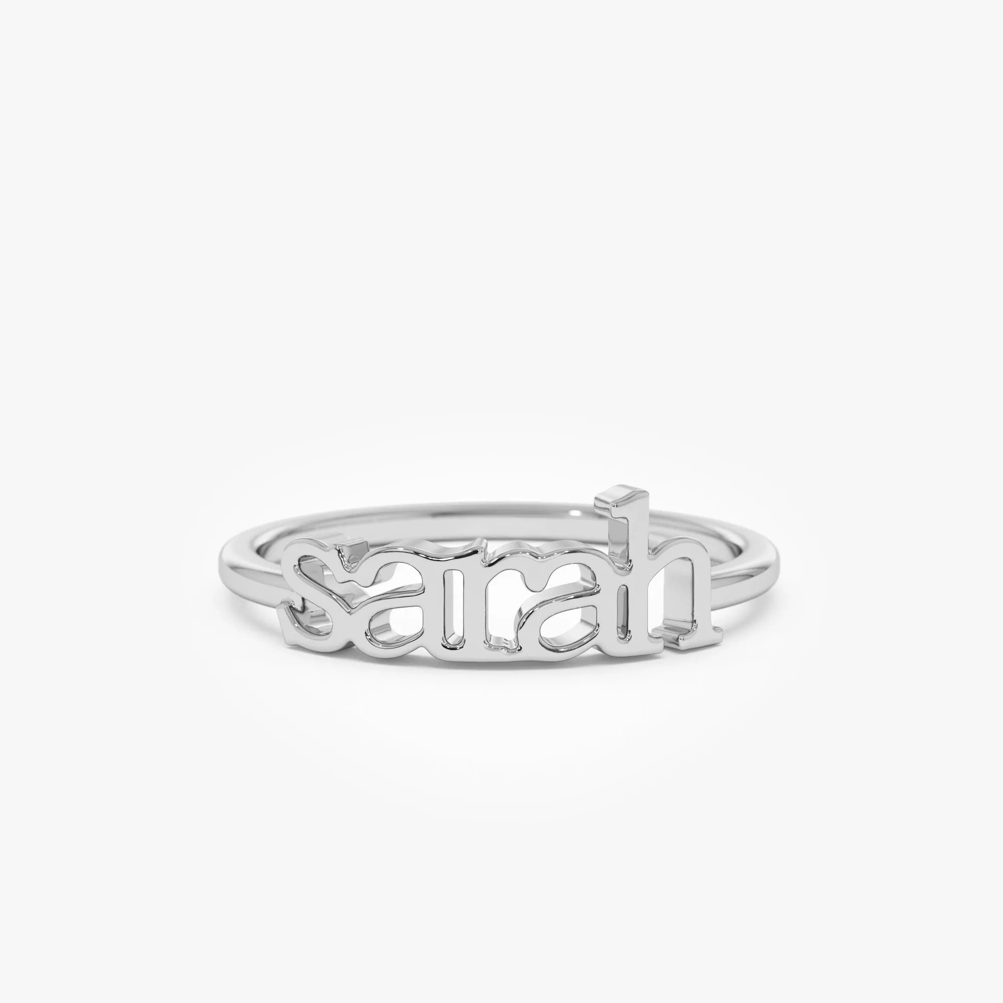 14K Solid Gold Personalized Custom Name Ring Handcrafted Jewelry