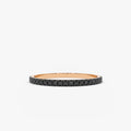 14K Gold Round Black Diamond Micro Pave Eternity Wedding Band Ring 0.30ctw