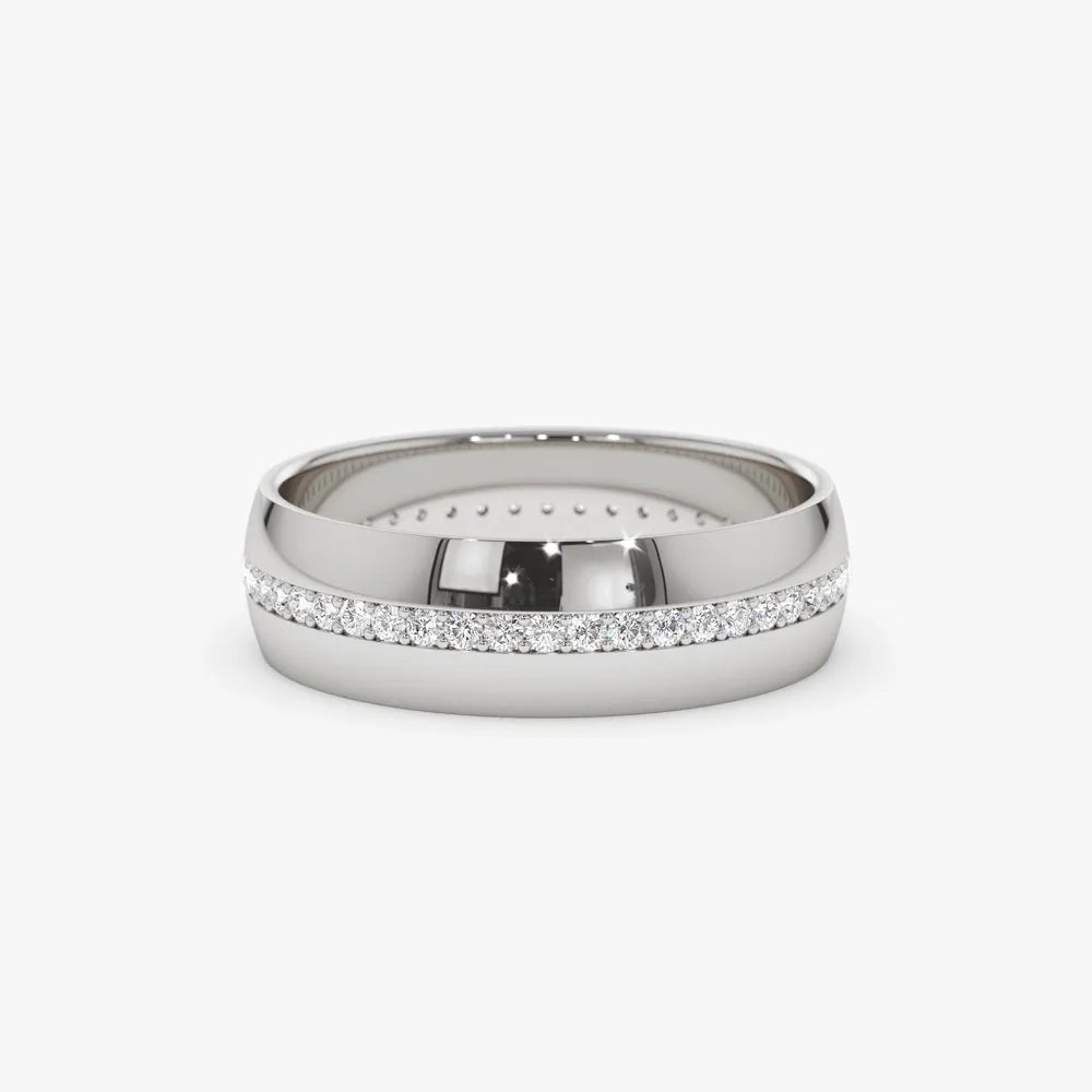 14K Solid Gold Round Diamond 0.47 Carat 5mm Wide Full Eternity Ring