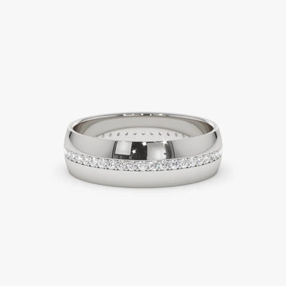 14K Solid Gold Round Diamond 0.47 Carat 5mm Wide Full Eternity Ring