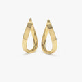 14k Unique Style Latch Back Gold Hoop Earrings