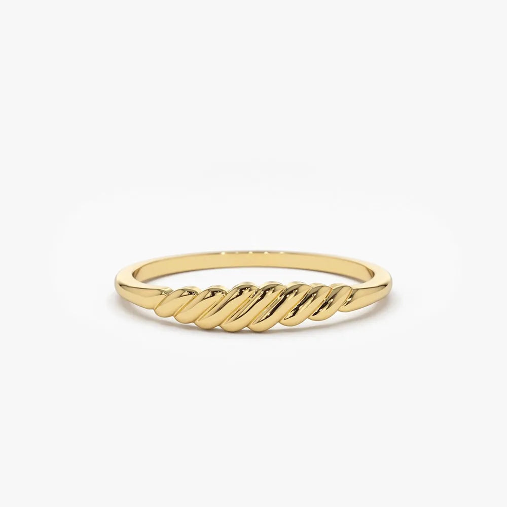 14K Solid Gold 2.85mm Pluto Minimalist Wedding Band Ring
