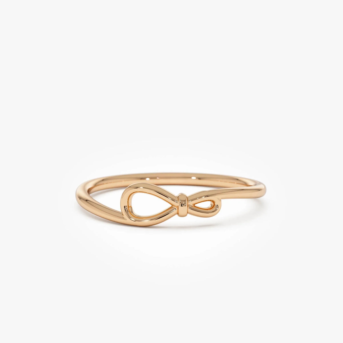 14k Gold Infinity Knot Ring 4.1mm Wide Minimalist Band