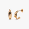 14k Solid Gold Statement Hoop Earrings 3mm Width 12mm Inner Diameter Pair