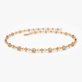 14K Solid Gold 0.45 CTW Round Diamond Milgrain Bezel Set Bracelet