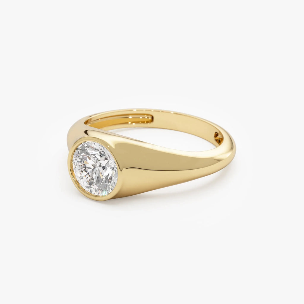 14k Gold Lab Grown Diamond Round Ring 1.00 ctw Alina