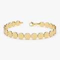 14K Gold 6.5mm Wide Round Link Chain Bracelet