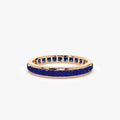 14K Solid Gold Princess Cut Sapphire 1.68 Carat Full Eternity Channel Setting Ring