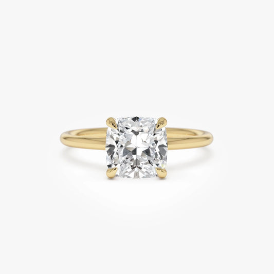 2.00 Ctw 14k Cushion Cut Lab Grown Diamond Engagement Ring - Evianne