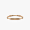 14k Solid Gold 1.5mm Minimalist Thin Stackable Wedding Band Ring