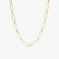 14k Solid Gold Oval Link Chain Necklace