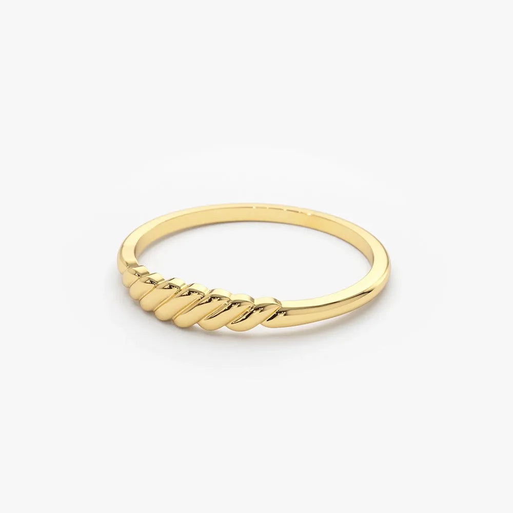 14K Solid Gold 2.85mm Pluto Minimalist Wedding Band Ring