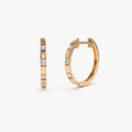 14k Gold Diamond Round Cut Hoop Earrings 0.12 ctw