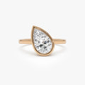 14k Gold 1.50ctw Pear Shaped Lab Grown Diamond Unique Engagement Ring Pia