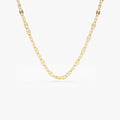 14k Solid Gold Diamond Cut Sparkle Chain Necklace for Layering