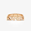 14K Gold Personalized Bold Nameplate Ring Custom Jewelry