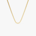 14k Solid Yellow Gold Box Chain Link Necklace