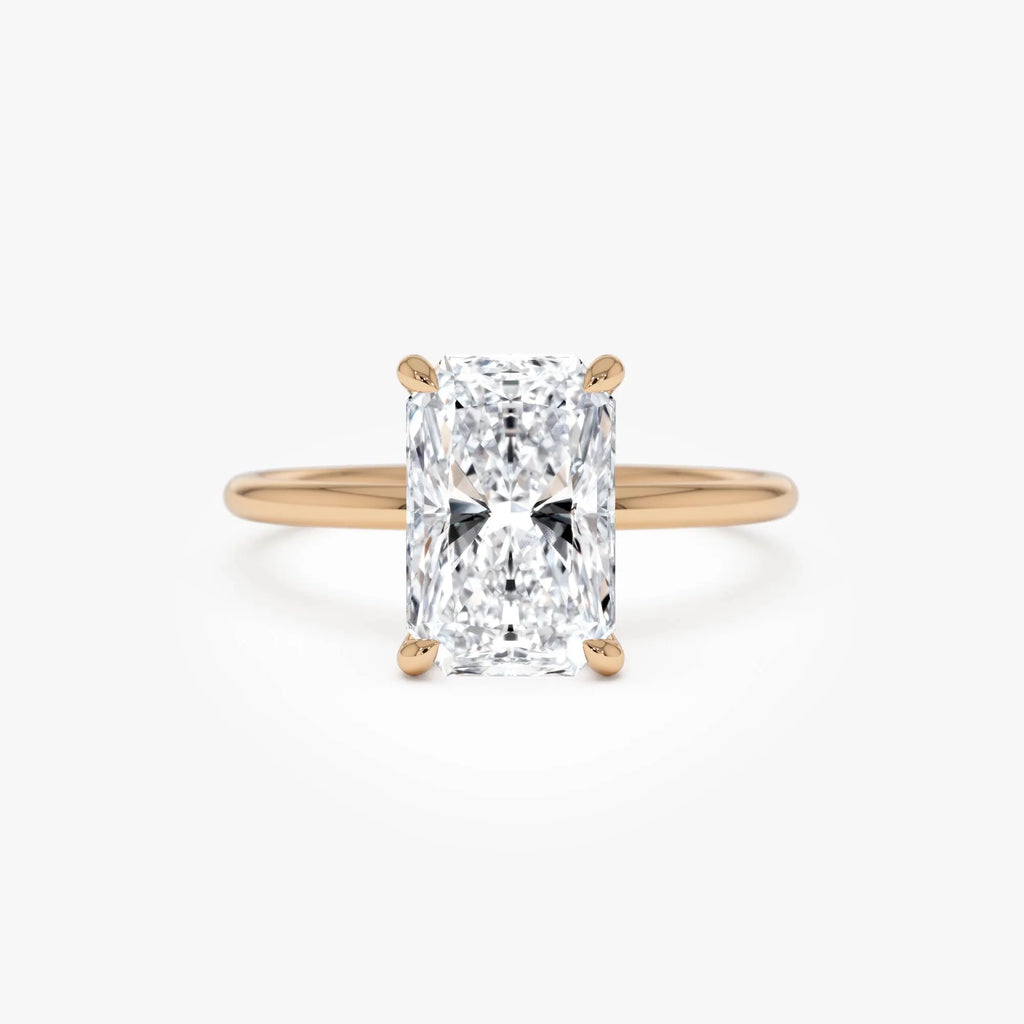 14k Gold Lab Grown Diamond 2.00 Carat Radiant Cut Prong Setting Engagement Ring Corinne