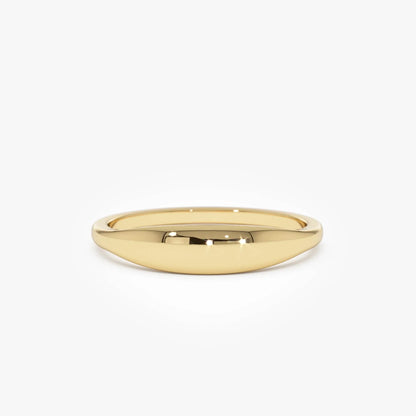 14k Gold Tapered Dome Ring 3.75mm Wide Band