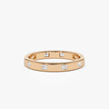 14k Solid Gold 0.27 ctw Baguette Diamond Full Eternity Flush Setting Band