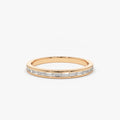 14k Solid Gold Diamond Baguette Cut Channel Set Wedding Band 0.28 ctw