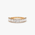 14k Gold Diamond Marquise and Baguette Wedding Ring 0.64ctw Micro Pave