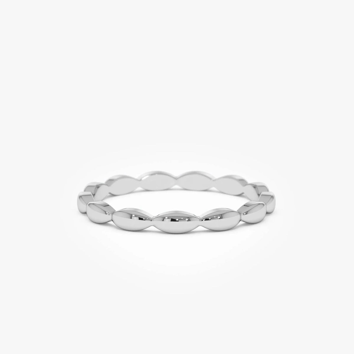 14k Gold Marquise Shape Ring 1.85mm Wide Minimalist Band
