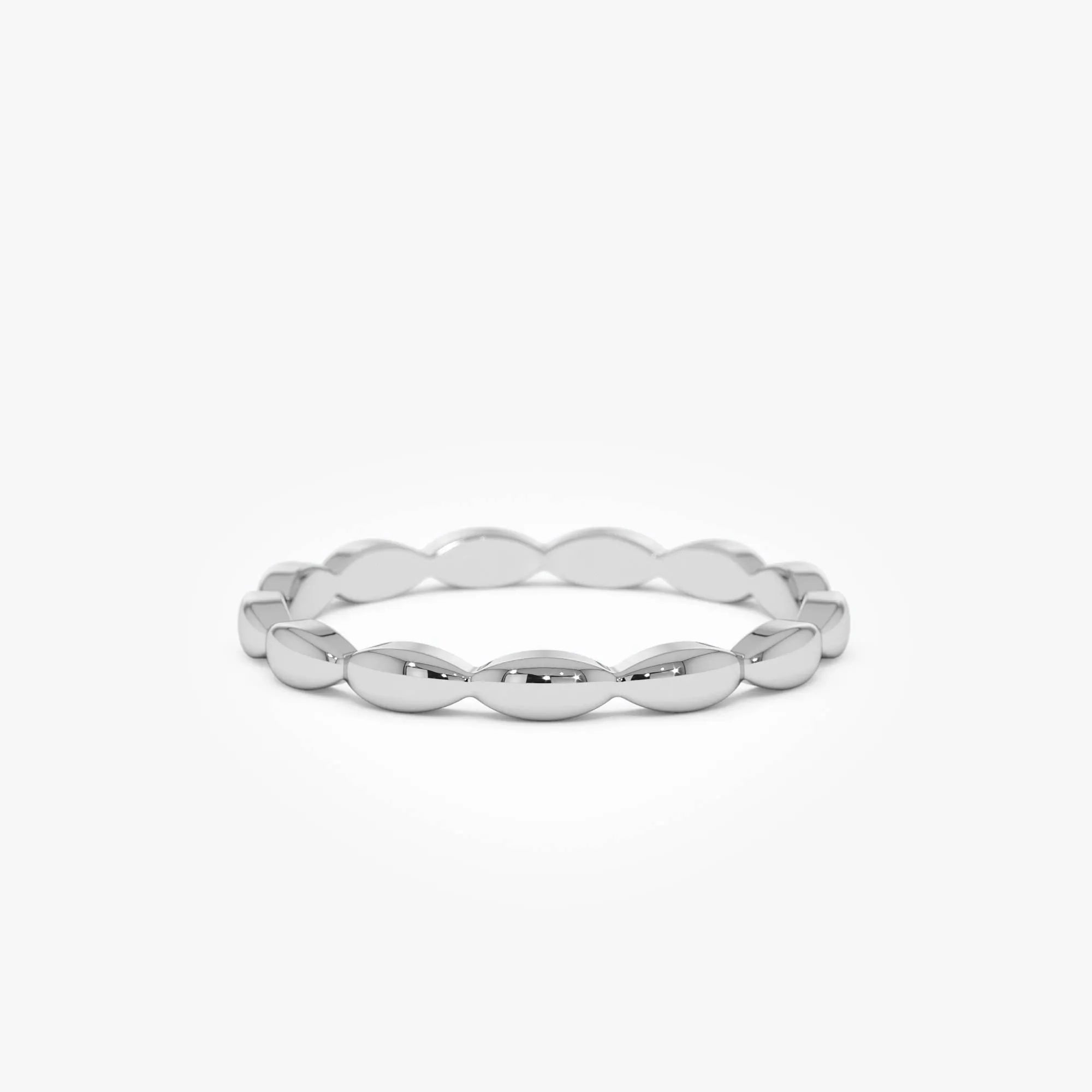 14k Gold Marquise Shape Ring 1.85mm Wide Minimalist Band