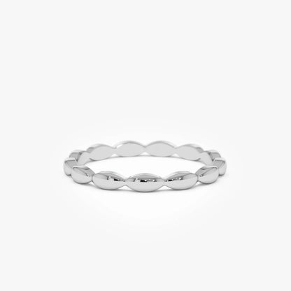 14k Gold Marquise Shape Ring 1.85mm Wide Minimalist Band
