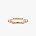 14k Solid Gold Round Diamond Full Eternity Stacking Ring Prong Setting 0.20ctw