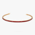 14k Gold Round Ruby 4 Prong Tennis Bracelet