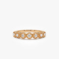 14k Gold Vintage Style Diamond Band Ring 0.17 ctw