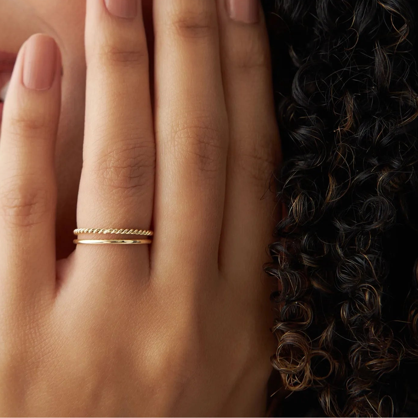 14K Solid Gold 1.2mm Minimalist Classic Wedding Band Ring