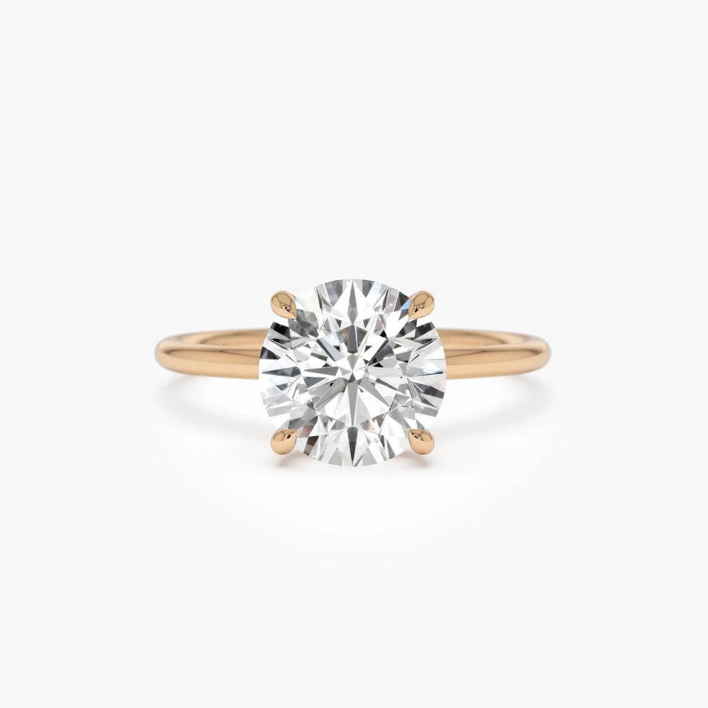 14k Gold 2.00 CTW Lab Grown Diamond Round Brilliant Engagement Ring Prong Setting IGI Certified