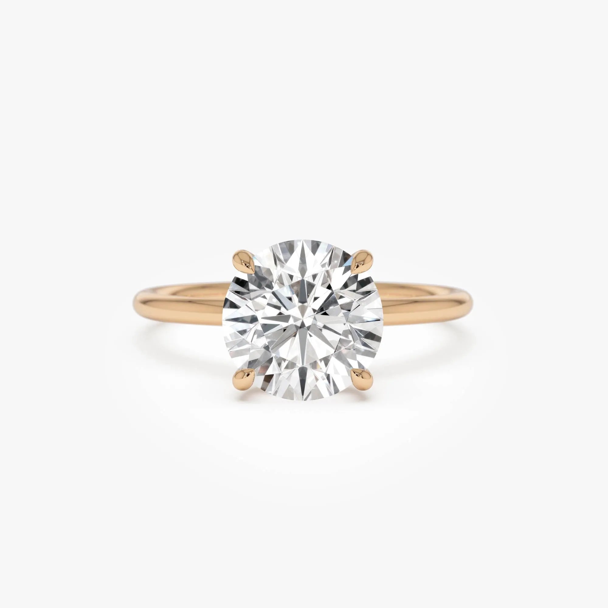 14k Gold 2.00 CTW Lab Grown Diamond Round Brilliant Engagement Ring Prong Setting IGI Certified