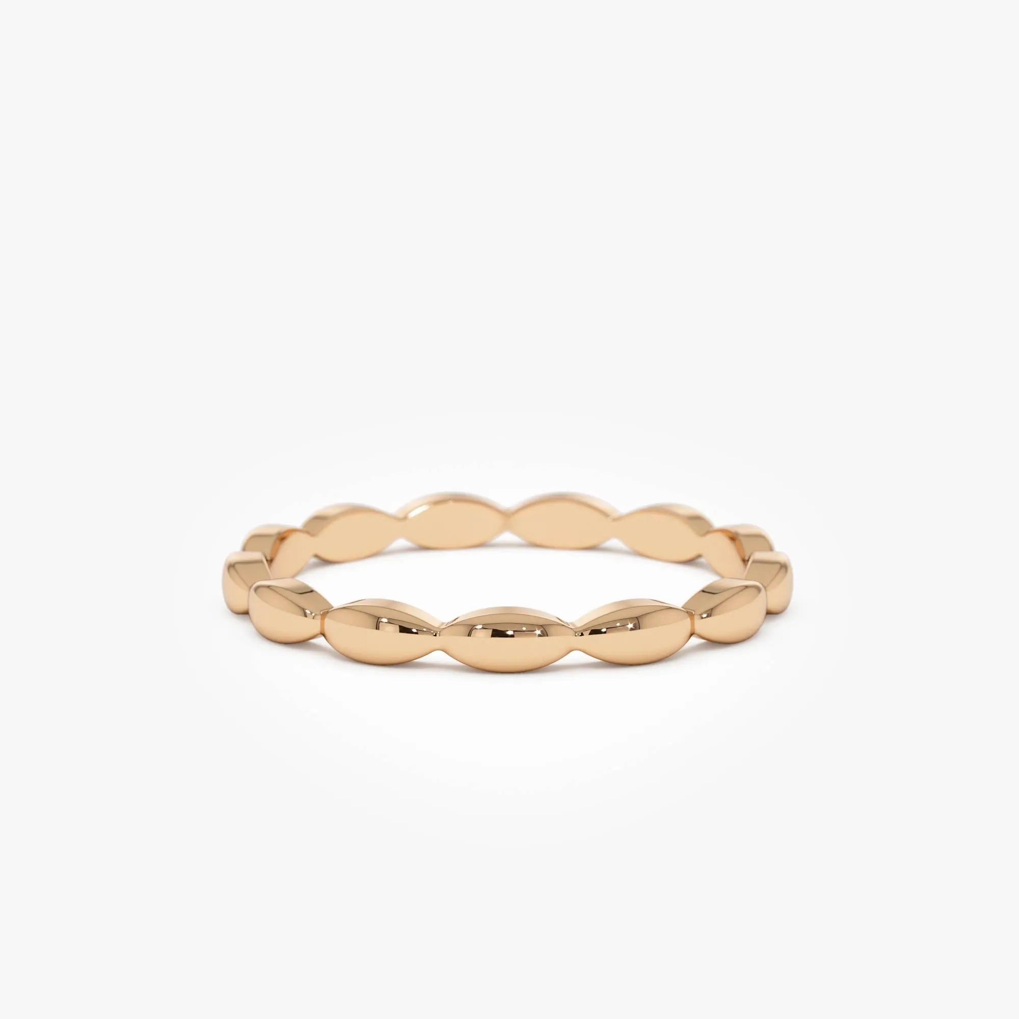 14k Gold Marquise Shape Ring 1.85mm Wide Minimalist Band