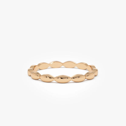 14k Gold Marquise Shape Ring 1.85mm Wide Minimalist Band