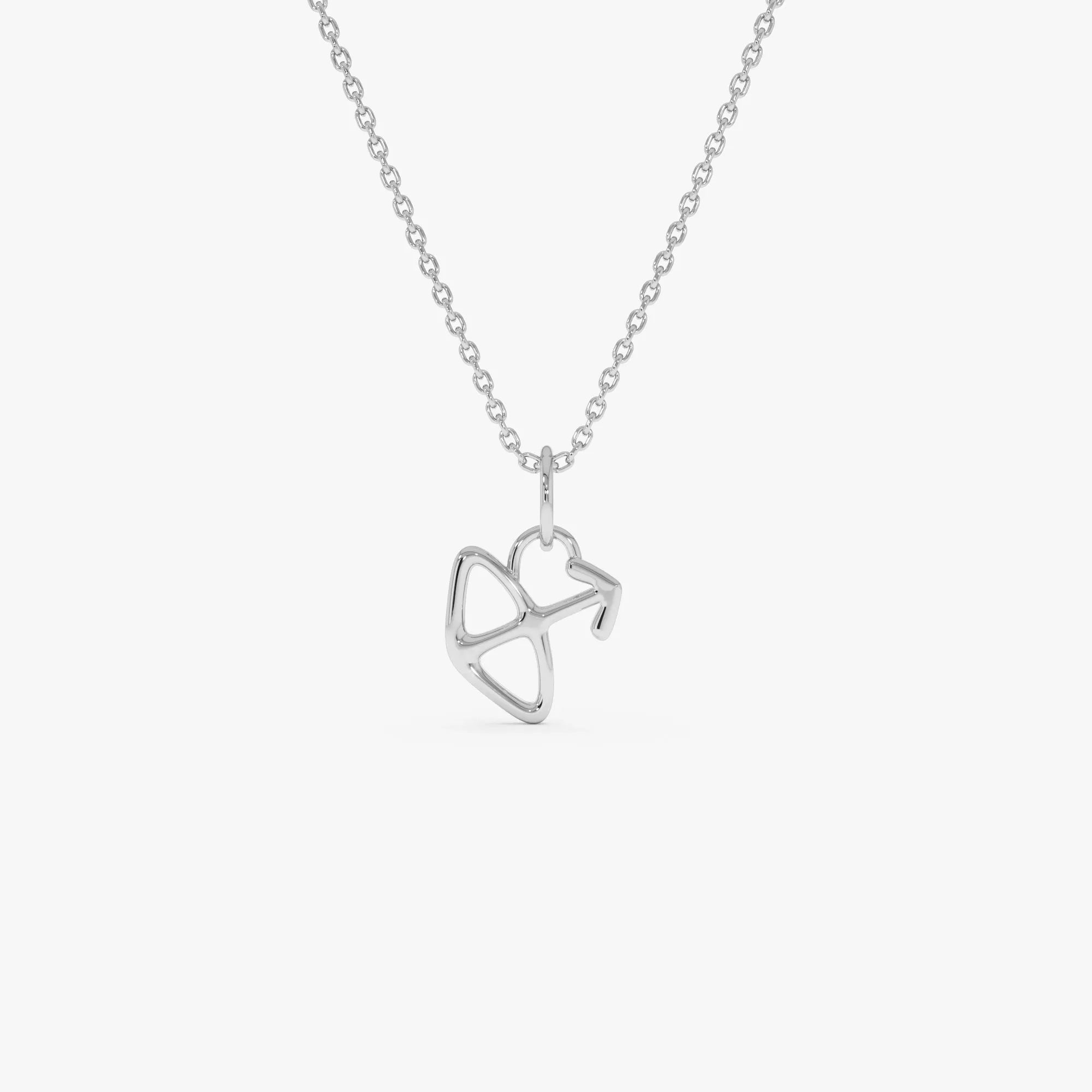 14k Solid Gold Sagittarius Zodiac Charm Pendant Necklace