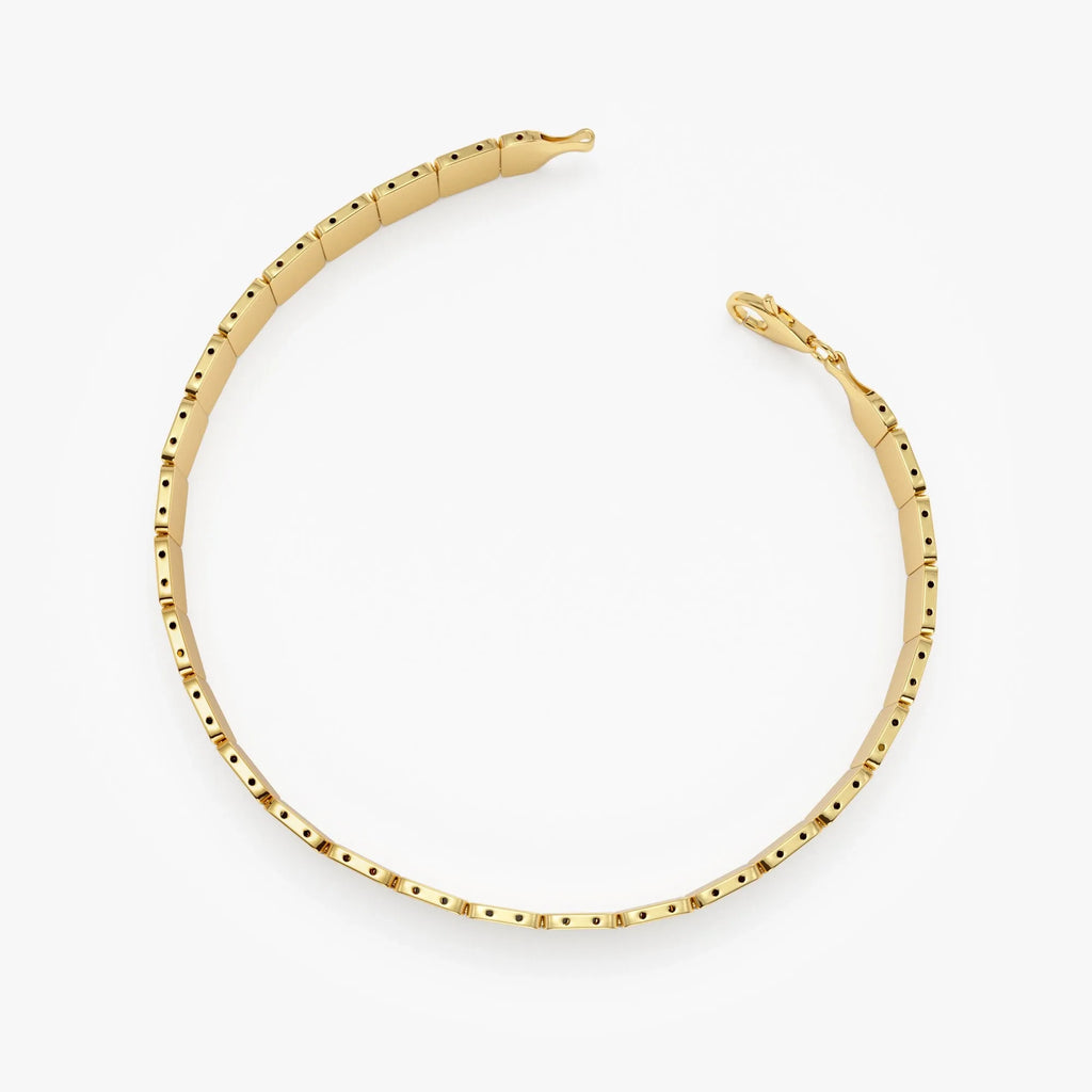 14k Gold Wide Square Link Stacking Chain Bracelet