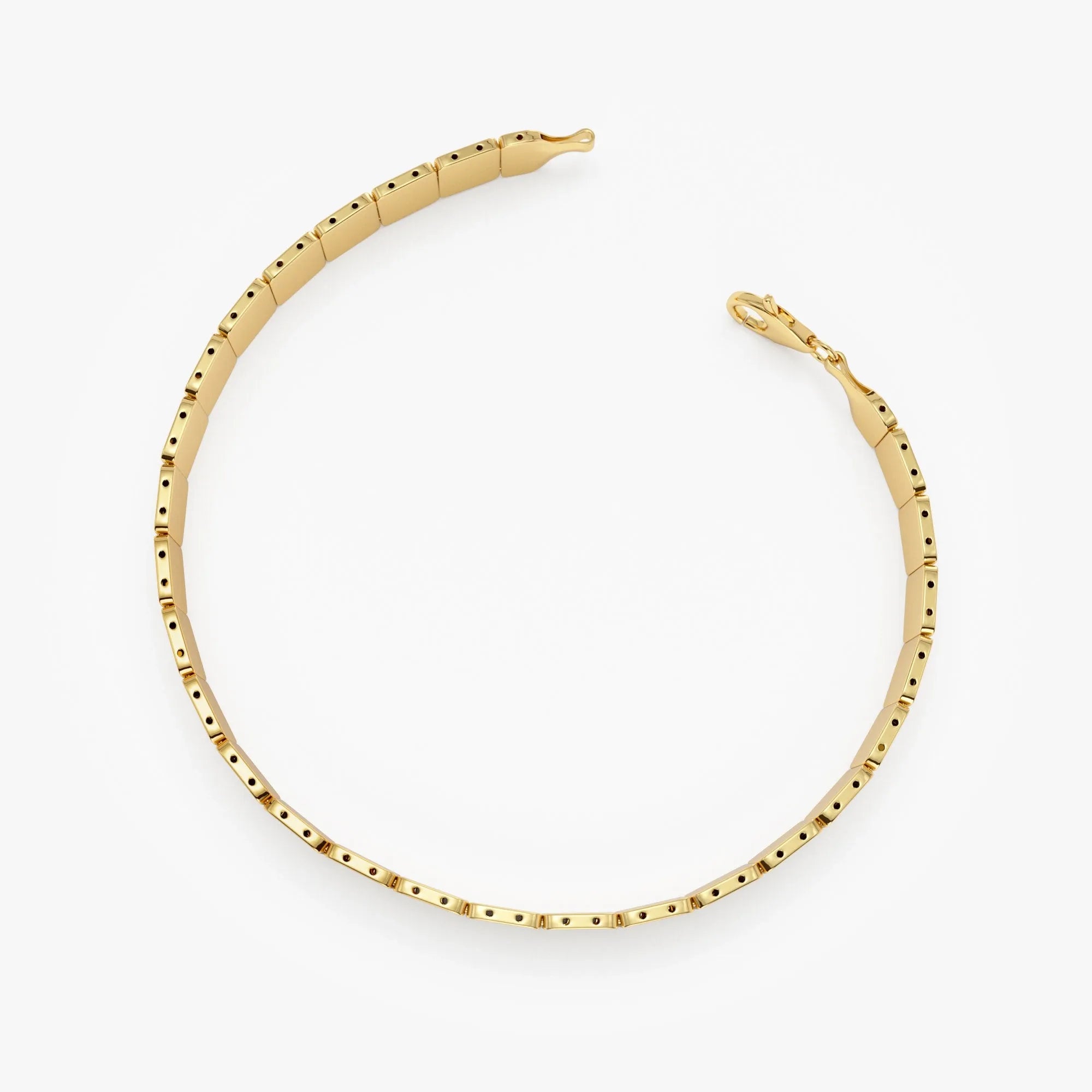 14k Gold Wide Square Link Stacking Chain Bracelet