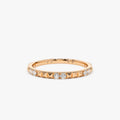14K Gold Round Diamond Pyramid Eternity Ring 0.20ctw