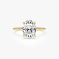 14k Gold Lab Grown Diamond Oval Cut Engagement Ring with Hidden Halo 2.10 ctw IGI Certified Maribel