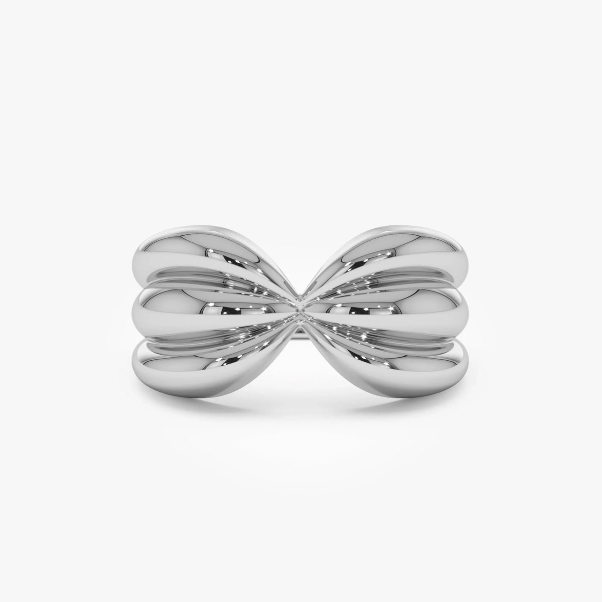 14k Solid Gold Bold Sculpted Dome Ring