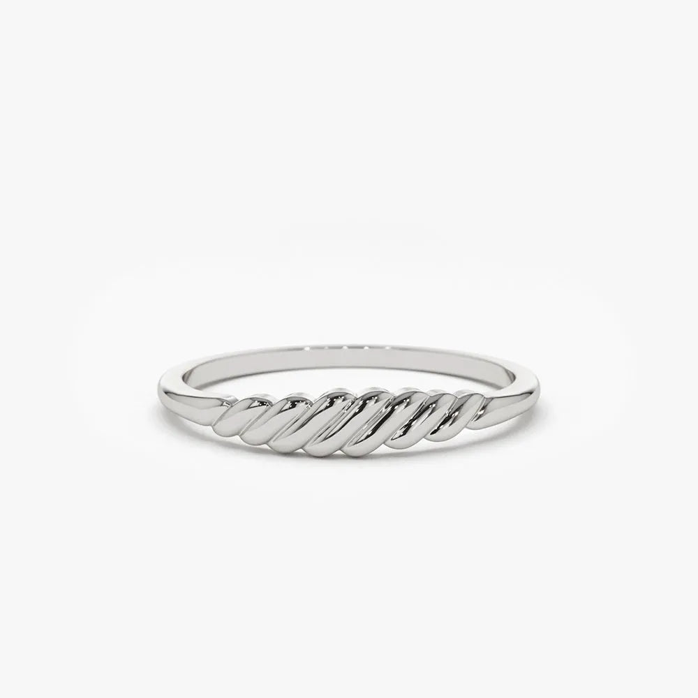 14K Solid Gold 2.85mm Pluto Minimalist Wedding Band Ring