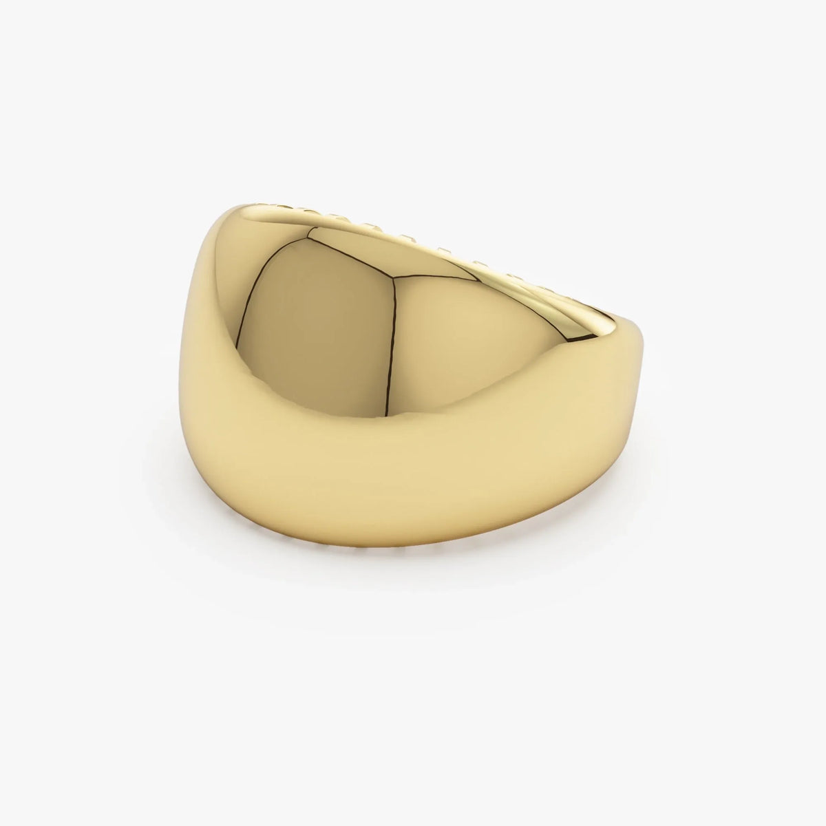 14k Solid Gold Chunky Graduated Dome Statement Ring