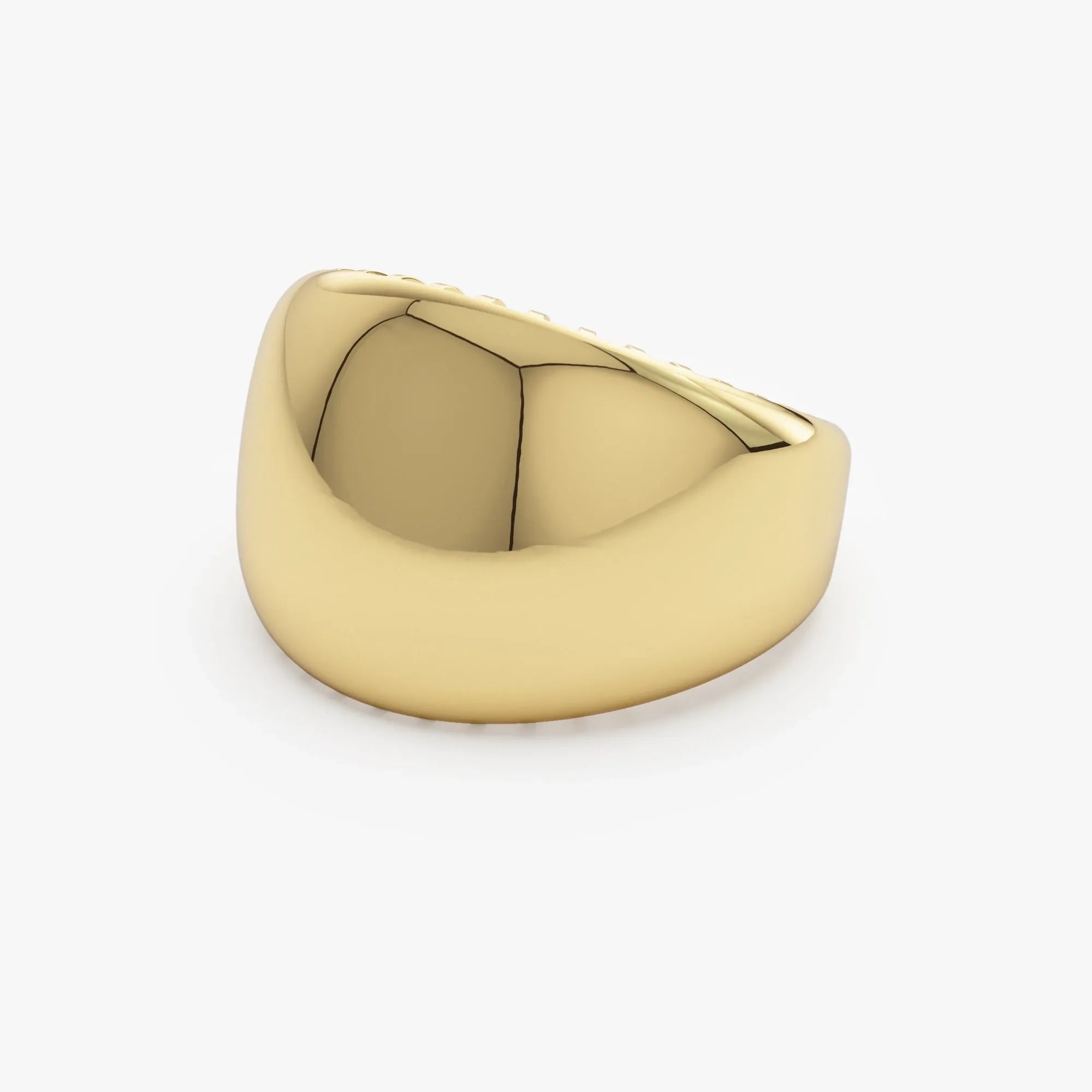 14k Solid Gold Chunky Graduated Dome Statement Ring