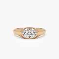 14k Gold 1.00 ctw Oval Lab Grown Diamond Amira Ring