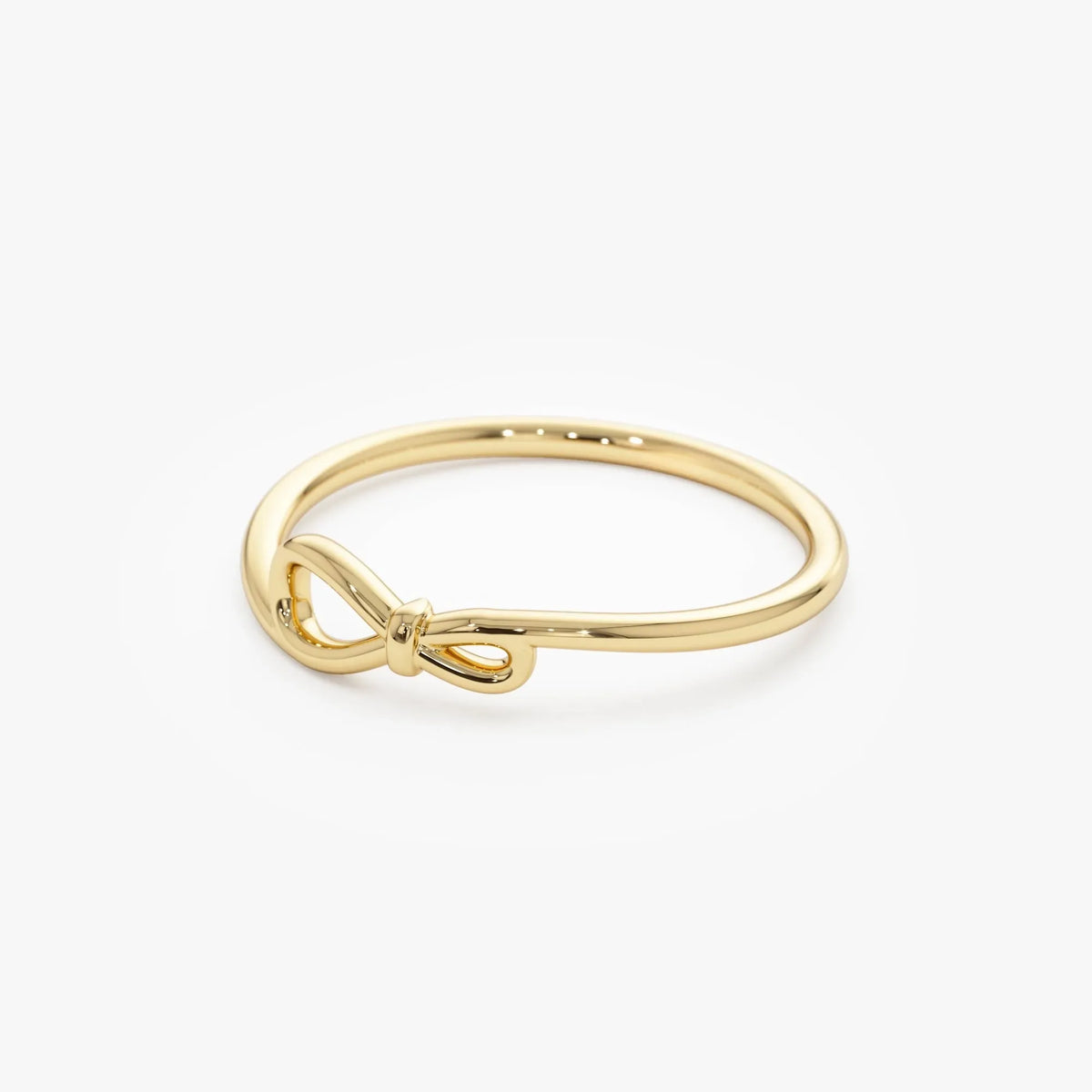 14k Gold Infinity Knot Ring 4.1mm Wide Minimalist Band