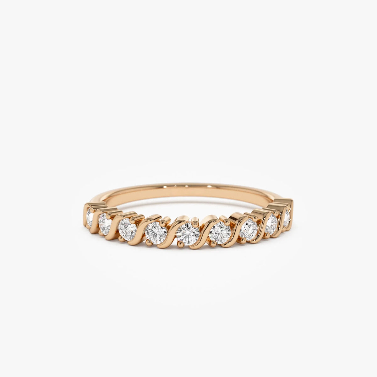 14K Gold Round Diamond Womens Wedding Ring 0.27 ctw Prong Set